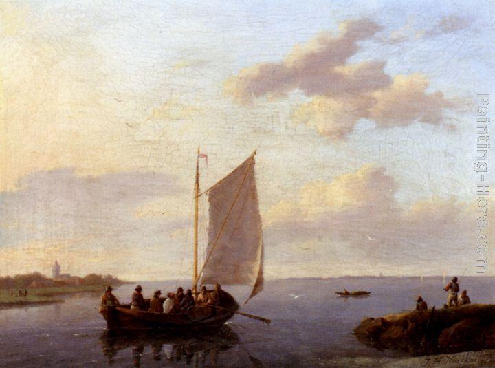 Johannes Hermanus Koekkoek Off The Shore